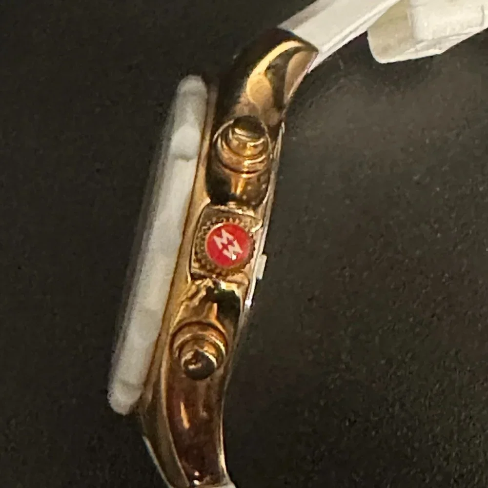 Michele Tahitian Jelly Bean Watch - White (MWW12D000015) - BRAND NEW BATTERY - Picture 5 of 14